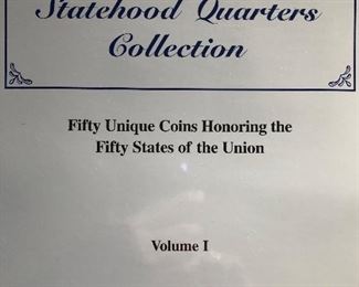 Two volumes complete collection statehood quarters by the postal commemorative society