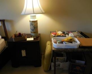 Bed side table, misc