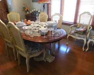 Dining table and 8 chairs