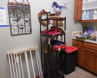 Folding metal rack; laundry rack, wall decor