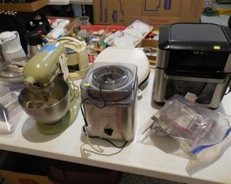 Kitchenaid mixer; Cuisinart Ice Cream maker; Vortex air fryer