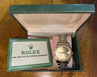 Rolex Oyster Perpetual date adjust - 14K & Stainless Steel