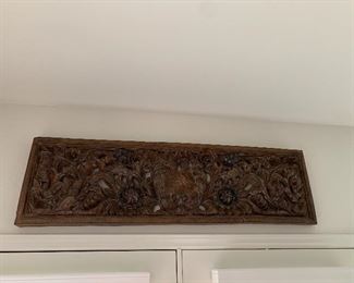 $175 ~ HAND CARVED WOODEN WALL ART 