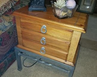 Pine Storage Side Table