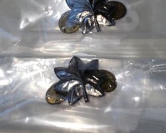 WWII Military Sterling Leaf Pins