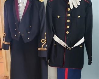 Military Army and Vintage Marine Dress Uniforms