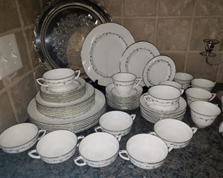 Vintage (1963) Royal Worcester China "Silver Chantilly"