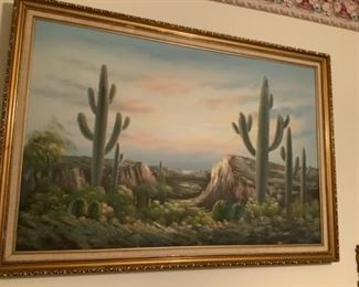 Southwest inspired painting by Thomas Sgovio. Pictures don’t do justice! These are beautiful in person!