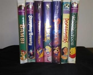 Disney VHS - 7 Disney Classic Movies with Bambi & Pocahontas