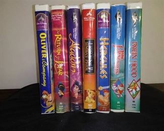 Disney VHS - 7 Disney Classic Movies with Hercules & Oliver and Company