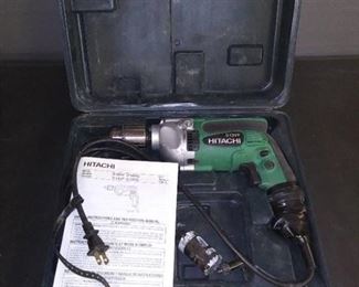 Tool Lot #15. HITACHI Drill with carry case