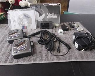 Vivitar - ViviCam 7100s Camera with Assoc./ 2 Sony Walkmans/ Assorted Chargers
