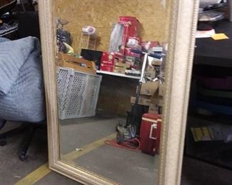 2 Mirrors - Wood Mirror 43"x 32"/ Metal Framed Mirror 36"x 23"