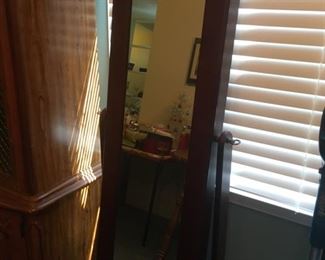 Full Length Mirror and Jewelry Cabinet