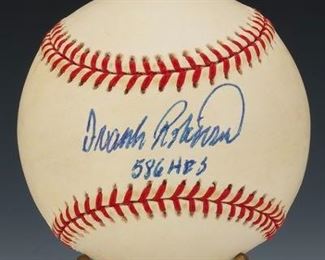 Frank Robinson Autographed Baseball