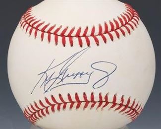 Ken Griffy Jr. Autographed Baseball
