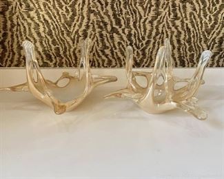 A Pair of Exquisite Murano Hand Crafted Bowls