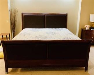 Attractive Padded Panel King Bed Frame and Rails