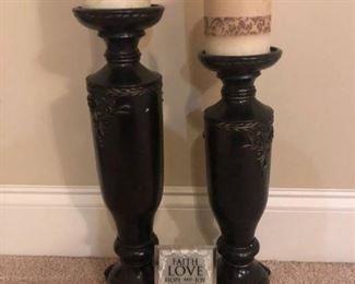 Candle and Candle Holders Frosted Mirror