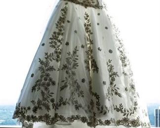 Strapless Ballgown Style Wedding Dress by Amalia Carrara with Veil