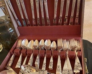 Silver flatware service for 12