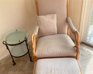 Rocker with swan arms