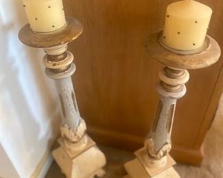 Solid wood 24 inches tall 6 inches deep
$75.00 set