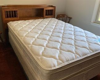 	#8	Ethan Allen full headboard with mattress and box spring set	 $130.00 		