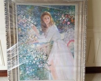 Original oil painting of woman in garden signed by artist 52hx42w						$1700

