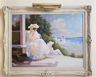 Original oil painting of woman with parasol signed by artist	Candi					$500

