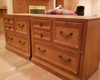 2 oak file cabinets by Drexel Heritage 36wx31hx23d - each						$200
