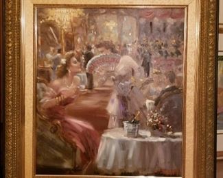 Original Oil - Woman with Fan at the Ball - signed by artist	39wx44h					$900
  						
