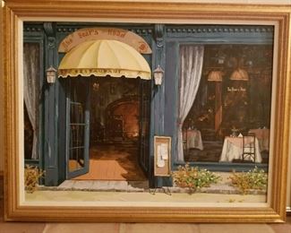 Oil Giclee - The Boar's Head Bisto signed by artist 46wx36h						$500
