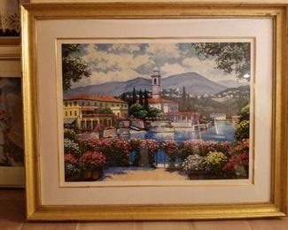 Serigraph - Lake Como - limited edition numbered 192/365 signed by artist John Zaccheo	 56wx46h					$700
  						
