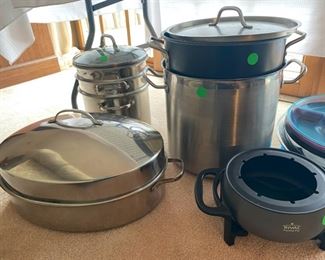 Stock Pots, Steamer Set & Roaster