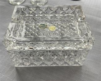 Bohemia Crystal Cigarette Box wAshtray Lid