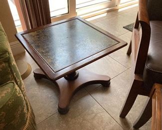 PAIR OF FAUX MARBLE OCCASIONAL TABLES. MCM
