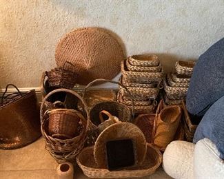 COLLECTION OF CONTEMPORARY BASKETS
