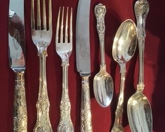 1841 British sterling flatware for 12. London. George Adams