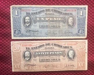 1915 Peso notes