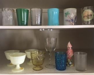 Victorian tumblers & depression glass