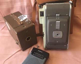 Brownie 50th anniversary box camera & Polaroid
