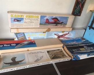 Vintage unassembled models including an Astro Hog R/C kit