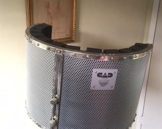 CAD audio acoustic shield 32 w/ BM-800 mike & Sampson mike stand