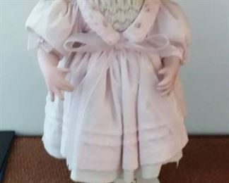 Beautiful 20in Porcelain Doll with Blonde Ringlets