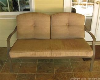 Two Seat Outdoor Cushioned Loveseat