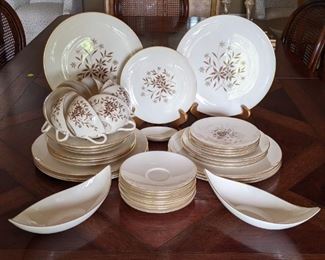 Vintage 36-piece set of Lenox "Starlight" china; 1952-1978.