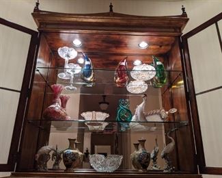 Some of the goodies contained within: ABCG, Lladro figurines, cloisonne vases, Italian hand-blown Murano glass, Irish Belleek porcelain, Luigi Onesto "Sommerso" vases and Moga Porcelain (Romania).