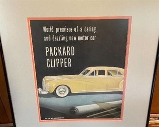 Packard Clipper Ad framed