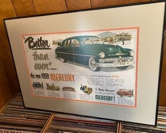 1950 Mercury Ad Framed